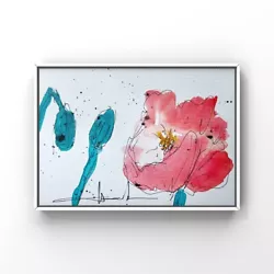 Buy Poppy Painting Original Poppies Art Poppy Watercolor Painting Miniature Artwork • 20.67£