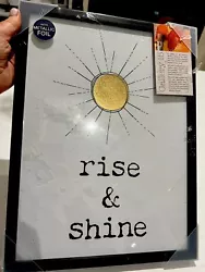 Buy Rise And Shine Artwork Framed Print Gold Foil • 6.99£