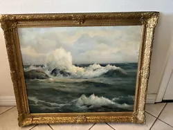 Buy Angel Espoy ORIGINAL - Waves Crashing Oil Painting  35.5 X 29” Framed • 850.49£
