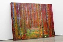 Buy Gustav Klimt Tannenwald I Red Forest Trees Canvas Art Picture Painting Print • 89.99£