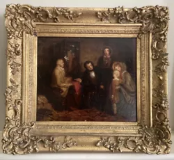 Buy William Mulready 1786-1863 Intro Schoolmaster Antique Oil Canvas Painting Framed • 550£