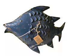 Buy Metal Fish Luminary Lantern Sculpture Salvaged Recycled Metal Brutalist, 19” • 23.42£
