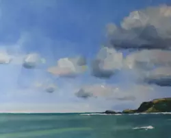 Buy NEW ORIGINAL MALCOLM LUDVIGSEN  Whitby Clouds II  Yorkshire Coast Oil PAINTING • 1,050£