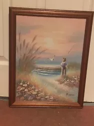 Buy P Sanchez Oil Painting Boy Fishing (Original) • 50£