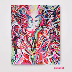 Buy ORIGINAL ABSTRACT  ART, Lovers , Abstract Art Painting, Bright Graffiti Canvas • 75£