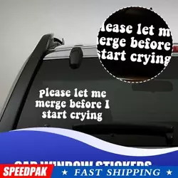 Buy Please Let Me Merge Before I Start Crying 8 X 3.5 Inches Vinyl Bumper R1K3 • 1.16£