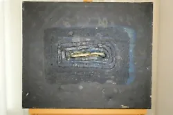 Buy Mid Century Brutalist Abstract Relief Oil Painting On Canvas, Signed Timme 74 • 65£