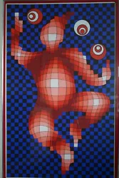Buy Victor Vasarely Juggler Original Painting • 122,544.18£