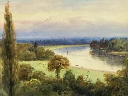 Buy Frederick Charles Dixey Original Antique Watercolour Painting Thames At Richmond • 103£