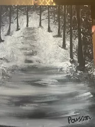 Buy Black And White Forest Scene Painting • 12£