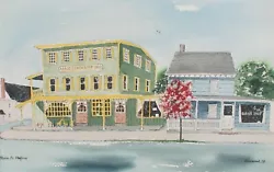 Buy Diamond  Main St Medford  Original Watercolor Street Scene Painting • 283.49£