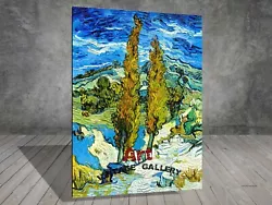 Buy Van Gogh Two Poplars In The Alpilles LANDSCAPE CANVAS PAINTING ART PRINT 670 • 3.96£