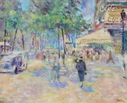 Buy Lucien Adrion Paris Cafe De La Paix Oil On Canvas 1920s Modernist Style • 16,026.76£