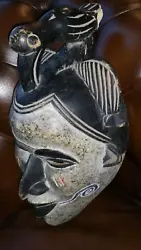 Buy Vintage African Tribal / Ritual / Art Mask, Hand Carved • 120£