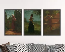 Buy Winslow Homer Set Of Three Paintings, Portraits Art Print Boy Girl Youth Poster • 199£