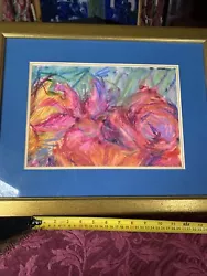 Buy Modern Abstract Pastel Framed And Signed Pinks Red And Blues 43x54cm H Sokell 94 • 15£