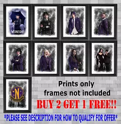 Buy Wednesday Addams Family Netflix TV Series 2022 Wall Art Print Poster A5 A4 A3 • 3£