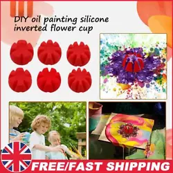 Buy 6Pcs Flower Pour Cup Fluid Painting Flower Strainer For DIY Pouring Paint (Red) • 9.23£