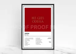 Buy Bee Gees Odessa Album Single Cover Poster / Music Gift • 8£