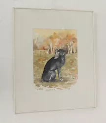 Buy CUMMINGS Original Watercolour Painting - Dog In A Landscape - White Frame • 20£