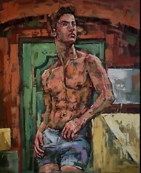 Buy Male Nude, Naked Man, Gay Erotic Art, Queer Homoerotic Oil Painting 1m X 1.2 M • 1,100£