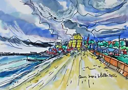 Buy Original Watercolour Painting Southend On Sea Clouds By Ann Marie Whitton • 25£