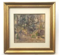 Buy Fred Lawson Original Antique Watercolour Painting Yorkshire Woodland Landscape • 92£