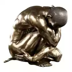 Buy Naked Male Kneeling Pose Statue Sculpture Erotic Art Cold Cast Bronze 10.5 Cm • 58.80£