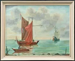 Buy Original Seascape Oil Painting On Board Signed R Knott • 75£