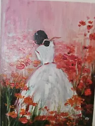 Buy Oil Paintings On Canvas Hand1 Painted Lady In Poppy Field • 37£