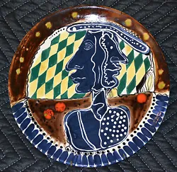 Buy 1996 Dopico Lerner Ceramic PLATE.Ibeyi Faces.Cuban American Art.Arte Cubano • 1,420.85£