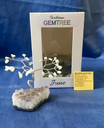 Buy Mother Of Pearl Gemstone Tree, June Birthstone Gift, Giftbox Handmade • 10£