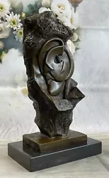 Buy Surreal S.Dali Face Modern Art Abstract Bronze Marble Base Sculpture Artwork • 267.34£