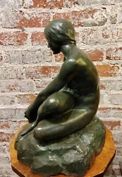 Buy Lucy Richards -the Girl With The Fish -1930s Bronze Sculpture • 5,460.32£