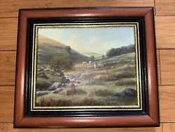 Buy Vintage Bob Tucker Oil Painting Dartmoor Scene With Sheep Signed • 50£
