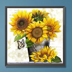 Buy Paint By Numbers Kit DIY Sunflower Oil Art Picture Craft Home Wall Decor(H1331) • 6.63£