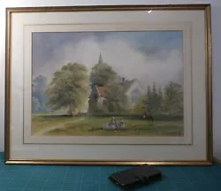 Buy Large Watercolour ‘A Country Church’ By Charles Fredrick Buckley – 1868 • 75£