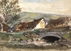 Buy Circle David Cox Original Antique Watercolour Painting Ramsgill In Nidderdale • 285£