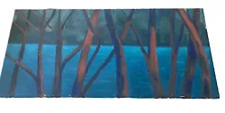 Buy OOAK Abstract Impressionist Trees, Water & Coastline Oil Painting Box Canvas • 10£