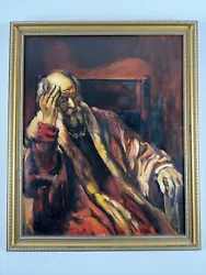 Buy Antique Old Masters Style Portrait Of A Judge Titled Contemplation Oil Painting • 10£