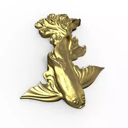 Buy STL File Graceful Koi Goldfish Serene Japanese Beauty Sculpture Ornament Statue • 6.61£
