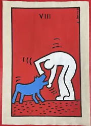 Buy Keith Haring (Handmade) Drawing - Painting On Old Paper Signed & Stamped • 104.56£