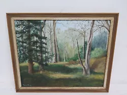 Buy Art Landscape Edna Pont Forest Trees Wood Painting Oil Framed • 29.99£
