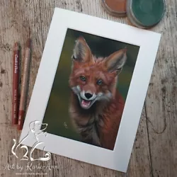 Buy Fox Original Art By Karie-Ann Drawing Pastel Pencil Painting • 0.01£