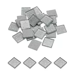 Buy Mosaic Tiles, Glass Tiles 2 X 2cm For DIY Crafts, 25pcs(100g,Silver) • 8.93£
