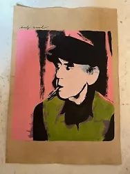 Buy Andy Warhol Painting On Paper (handmade) Signed And Stamped Mixed Media • 45.50£