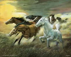Buy 10x 8 Horses Running Painting Landscape Pony Photo Art Print Wall Picture Poster • 2.98£