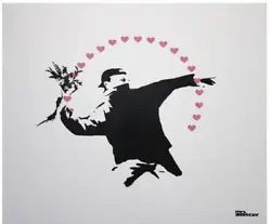 Buy Mrs. Banksy: Flower Thrower, 2021 Spray Paint On Canvas • 1,421.86£
