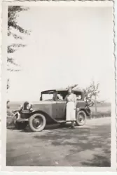 Buy Vintage Photo Woman With Opel 1.8 Liter Car Vintage Car Car • 1.70£
