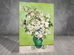 Buy Van Gogh Still Life Pink Roses In A Vase Flower CANVAS PAINTING ART PRINT 655 • 3.96£